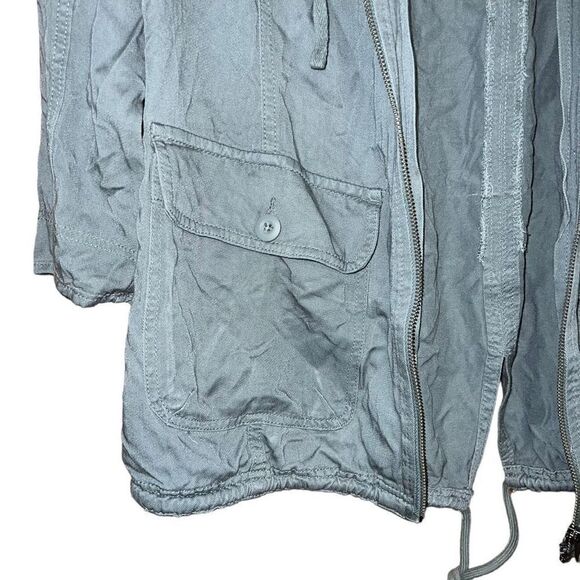 SERRA Grey/Blue Long Sleeve Zip Up Hoodie Size Large - Picture 3 of 5